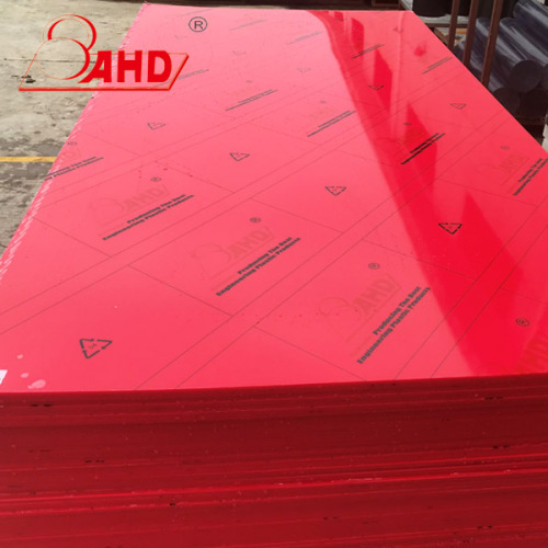 Placas de folha de HDPE 100% vermelho virgem