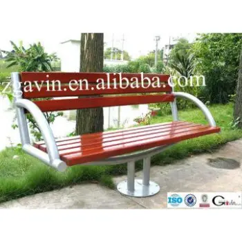 Hot sell outdoor wooden bench seat metal outdoor furniture