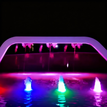 Fonte decorativa externa LED água corrente