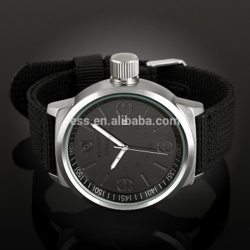 Men Army Style Black Dial Nylon Band Military Army Watch MR076