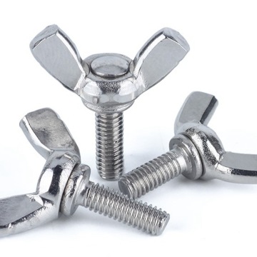 Assorted Fasteners: DIN 316 Stainless Steel Butterfly Bolts, Corrosion-Resistant Oval Heads in Black Oxide, Titanium, Brass, Aluminium, Nickel, Bronze