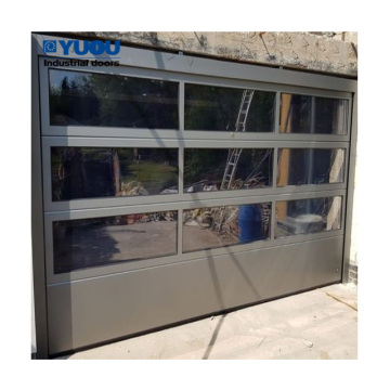 China High-Quality Custom Roller Shutter Transparent Tempered Glass Garage Doors