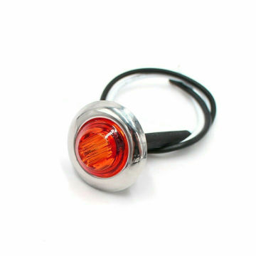 3LED 12V/24V Chrome Side Marker Lights - Waterproof Truck Trailer Lighting