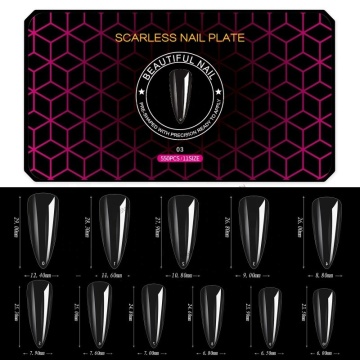 Label peribadi 550 pc/kotak kuku tiruan gel telus - Sistem Petua Matte Free Free