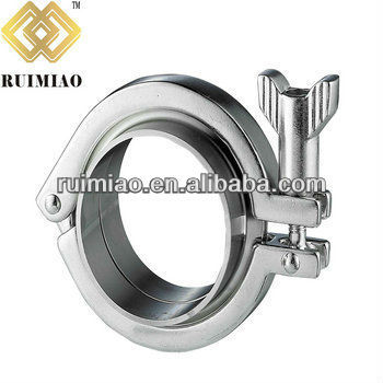 sanitary stainless steel 4 inch pipe clamp with double pin