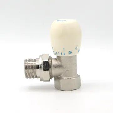 Thermostatic Water Heating brass Radiator Valve, Manual Brass Radiator Valve Angle Type For Radiator Heating