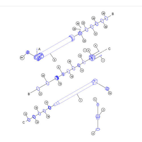 CYLINDER GP-BUCKET 6020B 494-1828