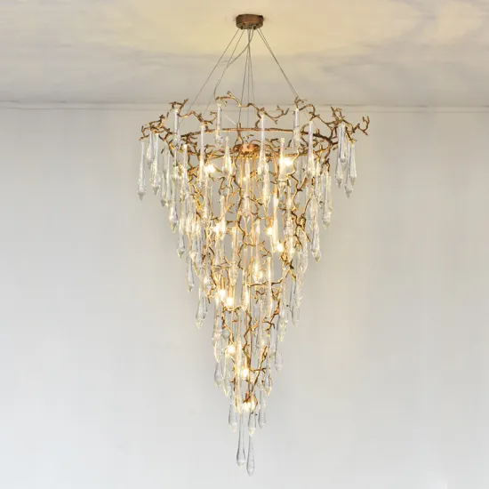 Customized Large Luxury Gold Chandelier for High Ceilings