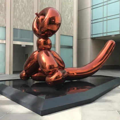 Abstract stainless steel jeff koon balloon monkey sculpture ornaments