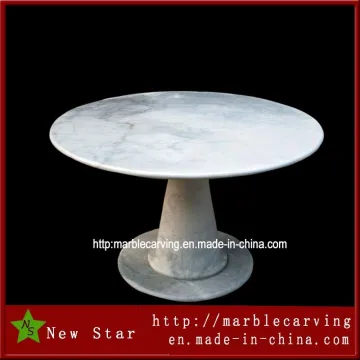 White Marble Carving Round Table for Garden Mt1718