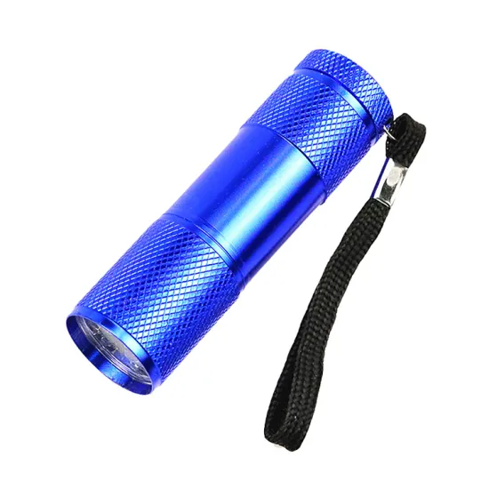 Customizable Cheap Multi-Color Emergency Pocket Flashlight with 9 LEDs and Aluminum COB Technology