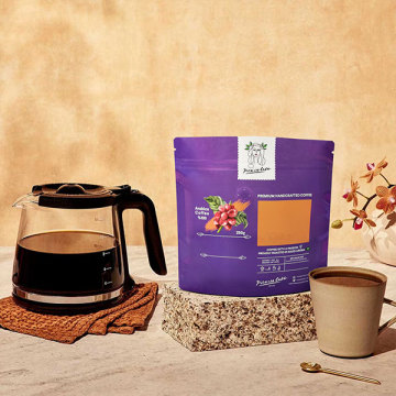 Eco Friendly 100% bærekraftig komposterbar 12 oz kaffeposer med ventil