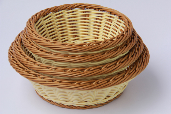 PP rattan storage basket for supermarket