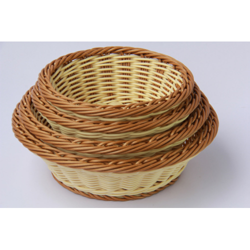 PP rattan storage basket for supermarket