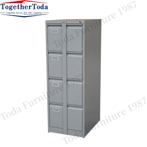 Vertical 4 drawer metal filing cabinet