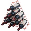 Suporte de metal para vinho com 9 garrafas