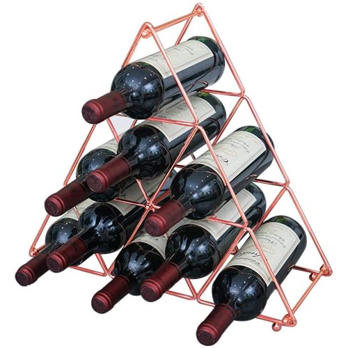 9 Bottles Free Standing Metal Wine Holder