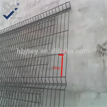 High Quality European style galvanized steel bending triangular welded mesh fence