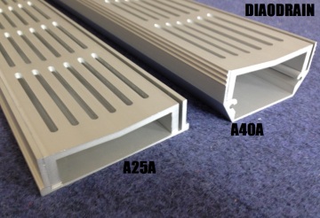 Aluminum top aluminum trench drain for pool garden