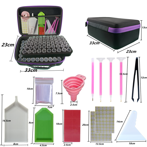 120 Bottles Diamond Beads Storage Suitcase