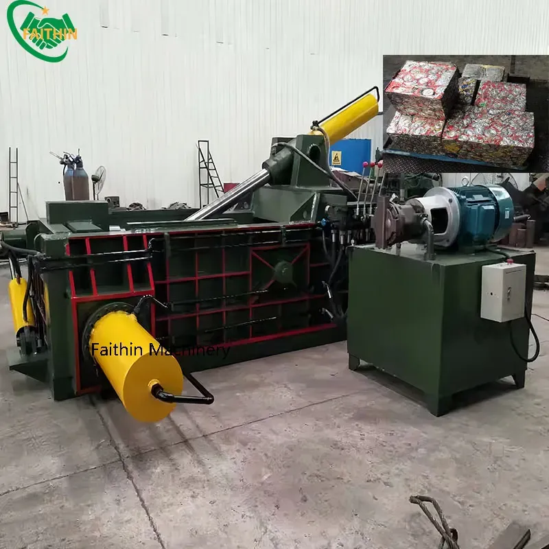 Portable Metal Scrap Mobile Car Baler Baling Press Machine