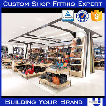Brand retail lady bag store supplies furniture display shelf supplies
