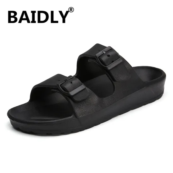 Summer Men Sandals Fashion Couples Beach Sandals Anti-Slip Lightweight Clogs Men Comfortable Jelly Sandal Unisex Garden Slippers