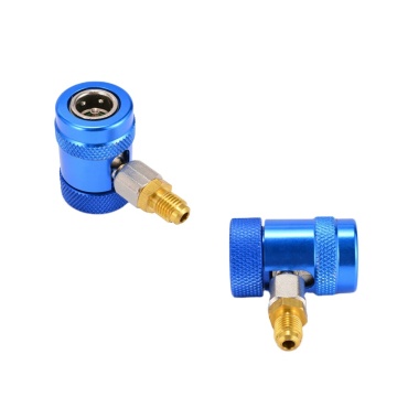 1/4\" SAE Fitting Adjustable R134A Quick Coupler Connector Adapter for AC HVAC Manifold Gauge Sets