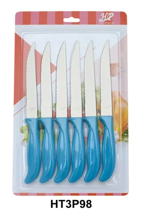 6 piece kitchen steak knives set