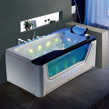 Tab mandi Spa Whirlpool Acrylic Moden dengan Hydromassage dan Air Terjun