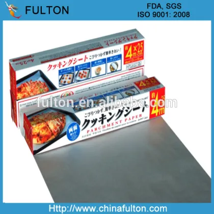 Hangzhou Fulton parchment wrapping paper/colored baking parchment paper roll/parchment food wrapping paper