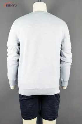 Men's pullover sweatshirt without hood