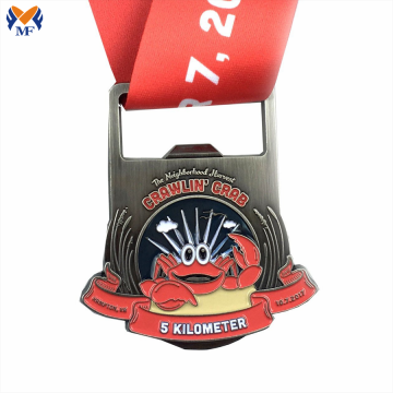 Zinc alloy metal custom logo seafood medal