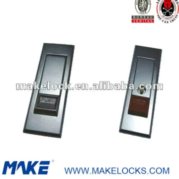 Metal push button cabinet door lock