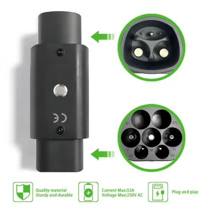 Tesla to GB/T Converter Adapter AC 250V 32A - Tesla Charger Adapter for New Energy Electric Vehicles