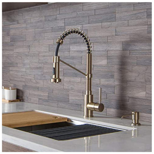 Top Touch Champagne Gold Kitchen Taps Out Taps