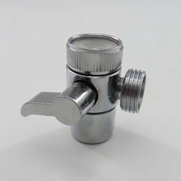 Chromed zinc alloy water saving angle valve