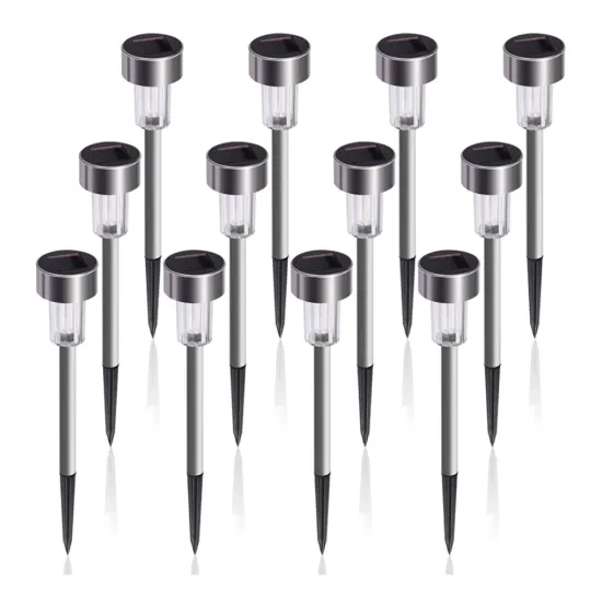 Stainless Steel LED Pathway Lights - 10Pack Solar Garden Lighting
