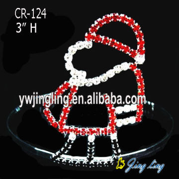 Holiday Rhinestone Santa Crown para Navidad