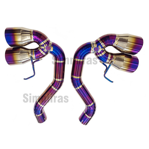 Titanium lila Chevrolet Corvette C8 6.2L 20-24 Pro-1 SS X-Pipe-Auspuff