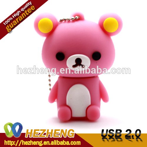 Cartoon 3D Bear USB 2.0 Flash Stick 16GB Memory Key Custom Usb Flash Drive Wholesale