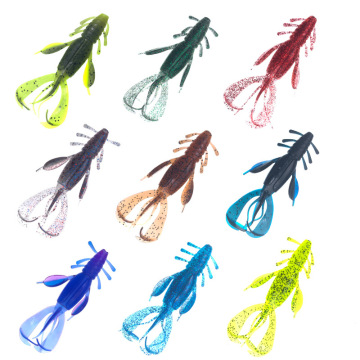 ขายส่ง 10 ซม. 10.5 กรัมพีวีซีกุ้งนุ่มและปลาครอว์ฟิชตกปลา - เหยื่อล่อล่อสำหรับเบสและคอน