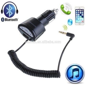 Leeman Car Wireless Bluetooth 3.0 A2DP 3.5mm AUX Stereo Audio Receiver Adapter Hands-free USB Charger for iPhone6 6plus etc