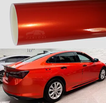 metallic gloss orange car vinyl wrap