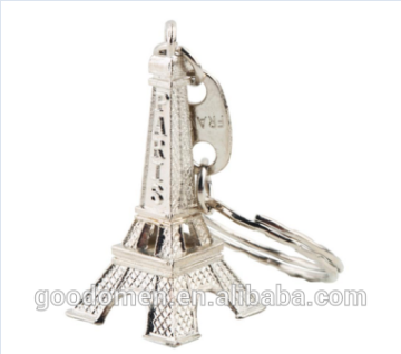 metal silver eiffel tower, Eiffel Tower keyring keychain souvenir