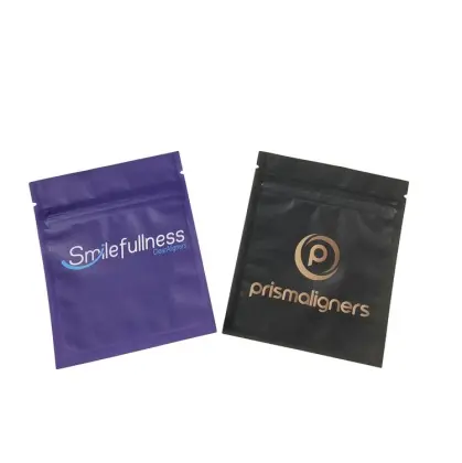 Clear Zip Lock Smile Invisible Aligners Reusable Sachet Bags