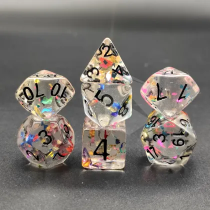 Translucent Multicolor Polyhedral Resin D&D Dice Bulk Wholesale