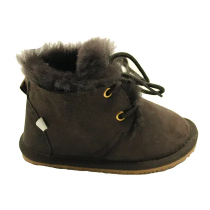 winter sheepskin baby booties