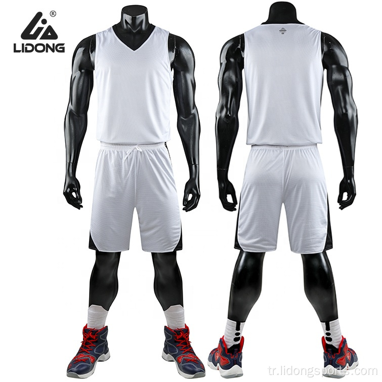 Toptan takım konforlu basketbol üniforma setleri