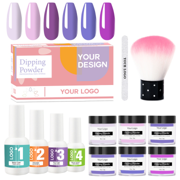 Professional Custom Nail Art Dipping Kit - Starter Set with Powders and Coats